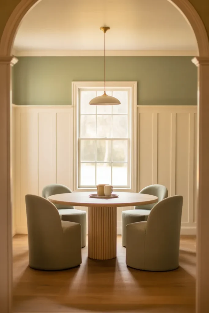 a mid-sized dining room