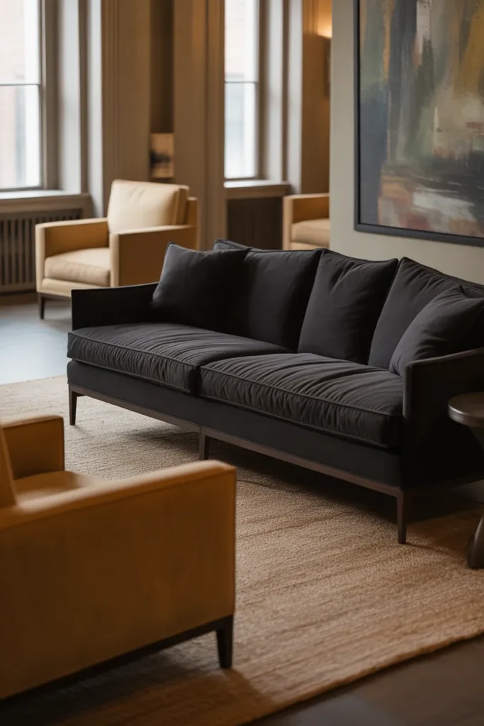 a spacious American living room