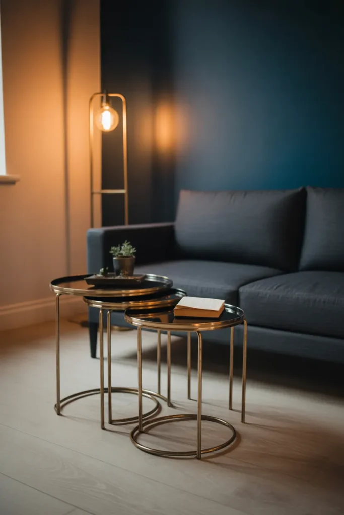 a tiny apartment living room