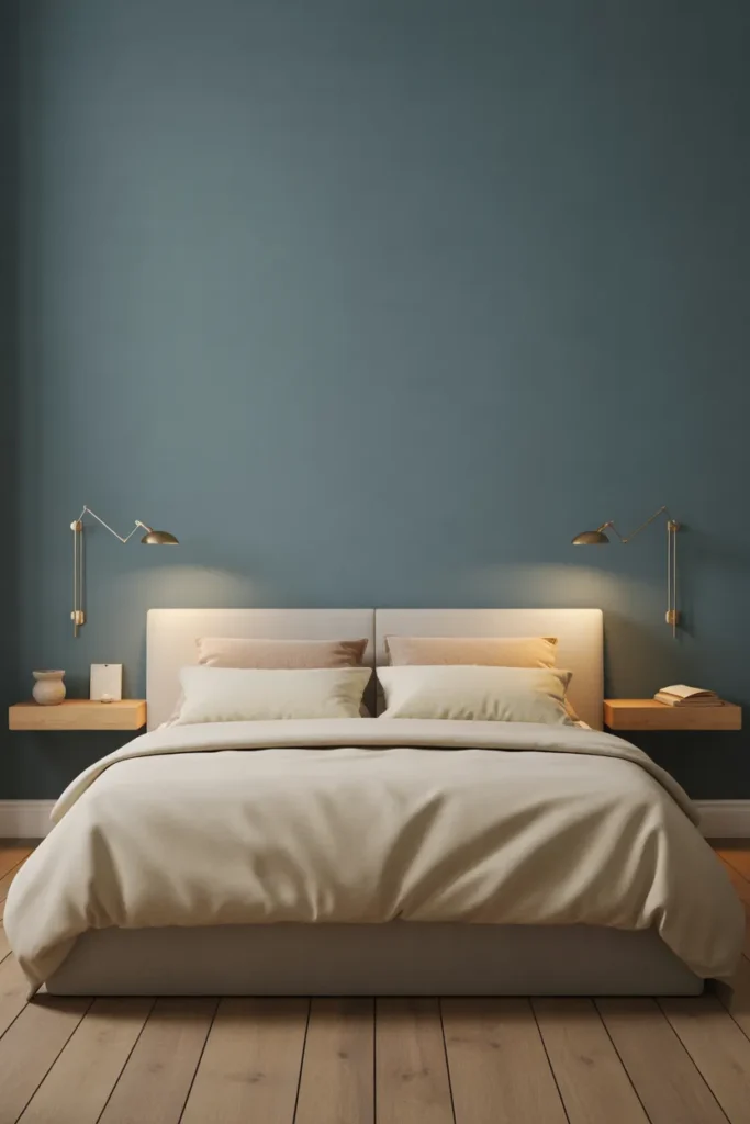 bedroom renovation showing a king-size bed