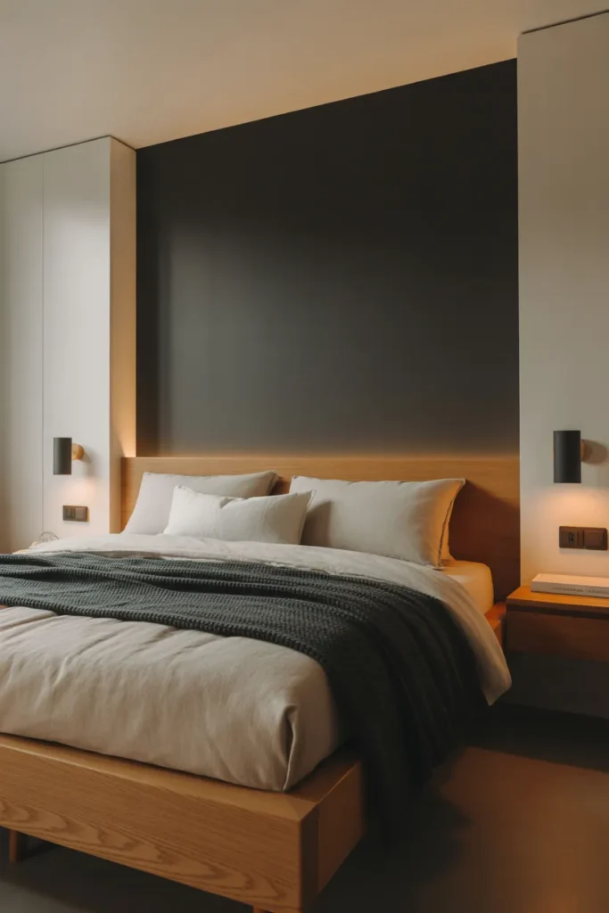 charcoal matte accent wall