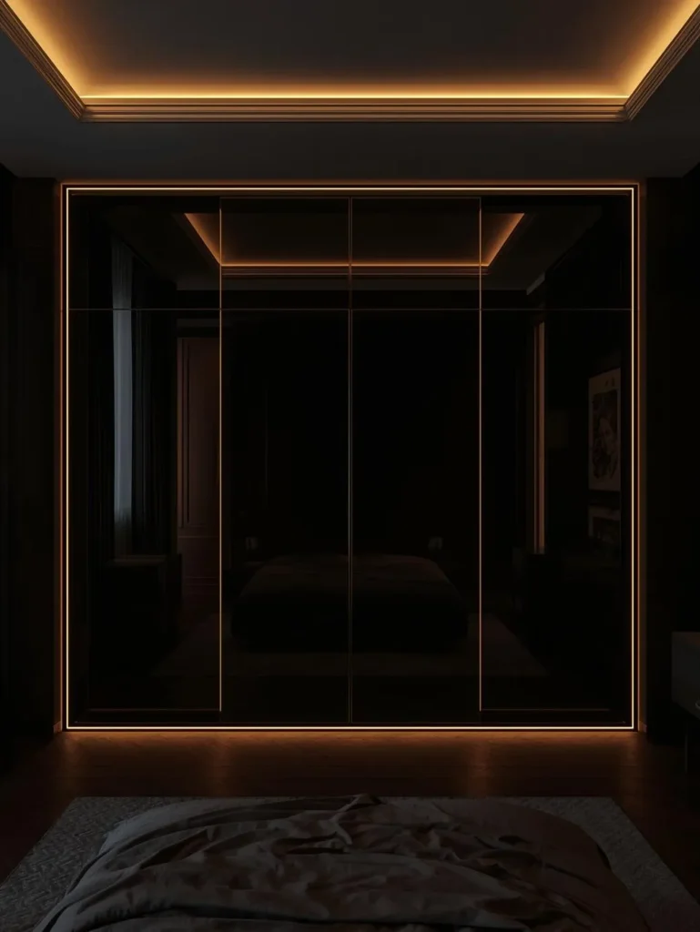 floor-to-ceiling built-in wardrobe