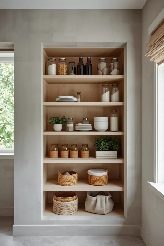 open corner pantry
