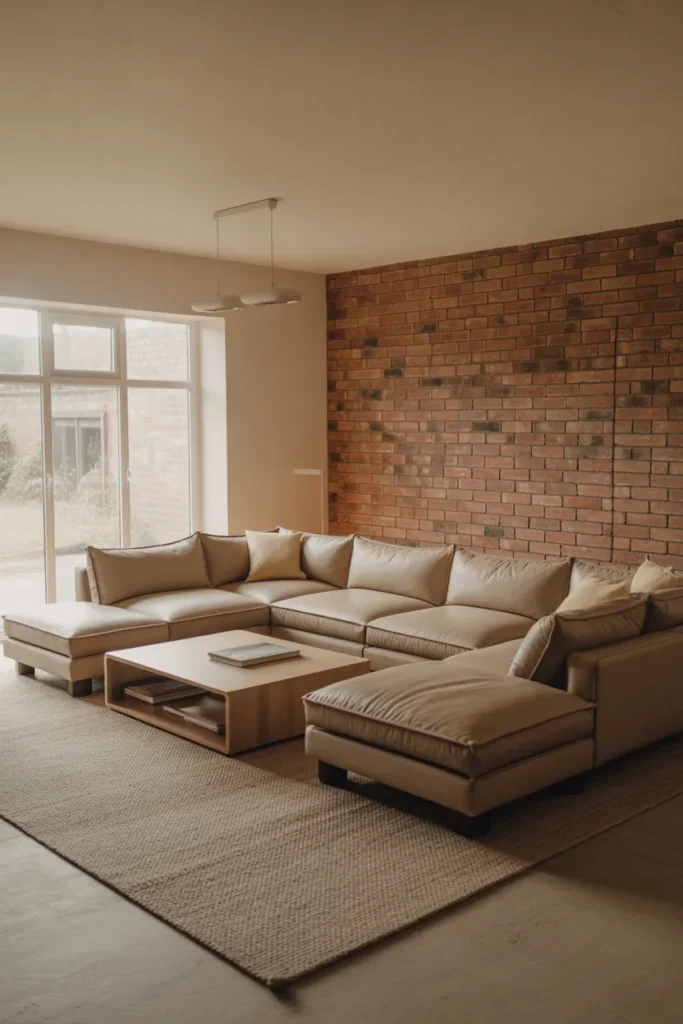 oversized L-shaped modular sofa