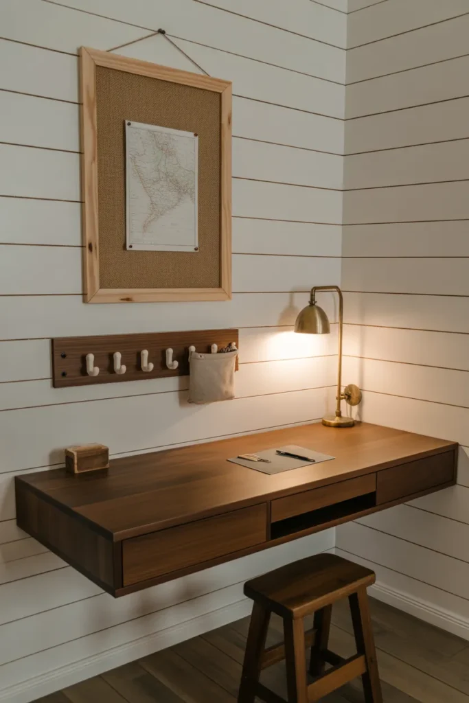 rustic adventure kids bedroom study corner