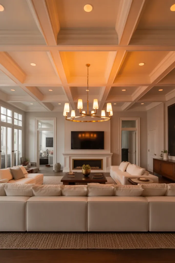 six recessed lights evenly spaced