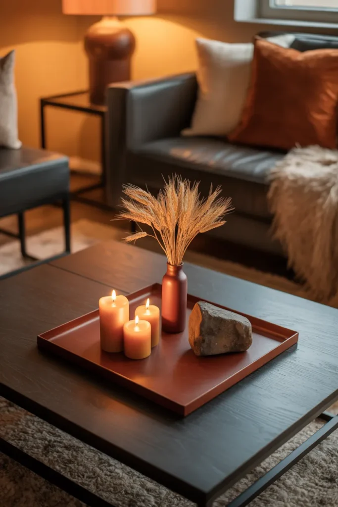 square dark wood coffee table