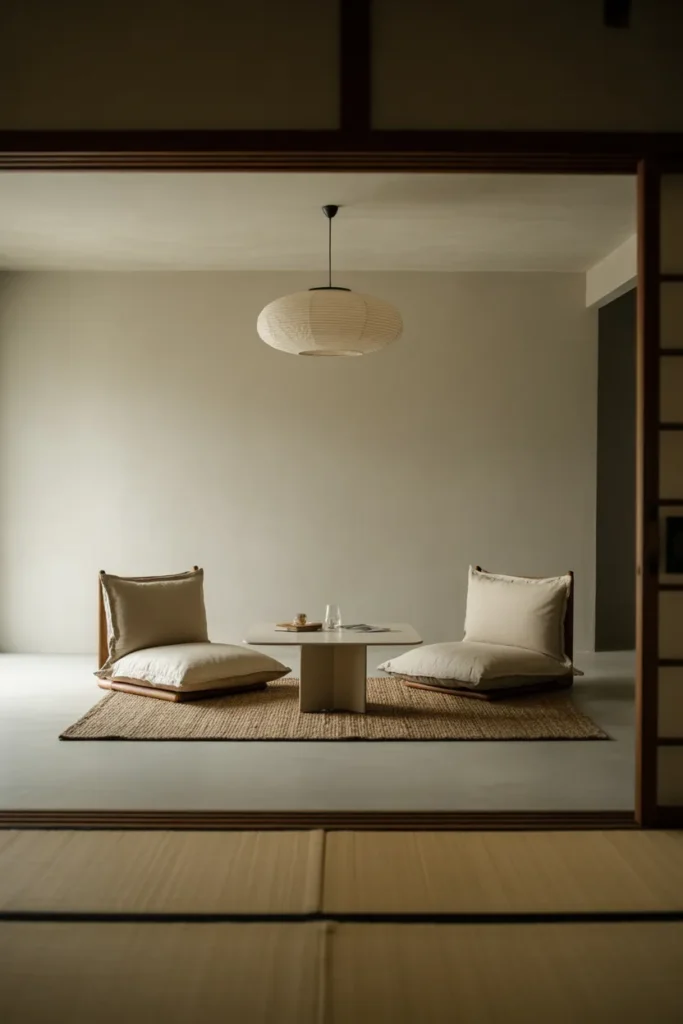 two low zaisu floor chairs