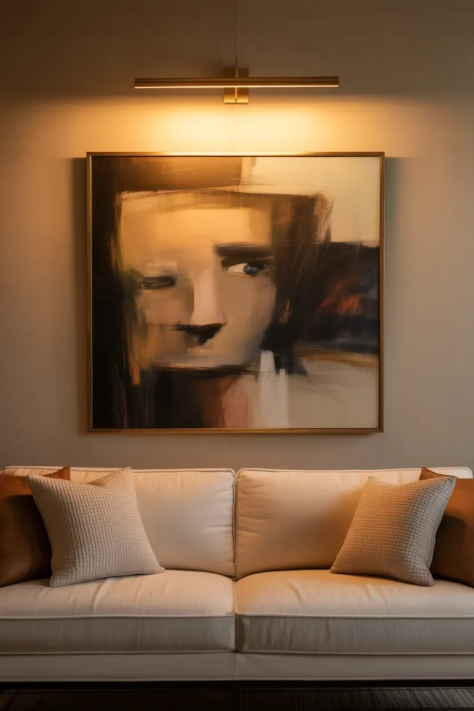 warm focused light across the canvas