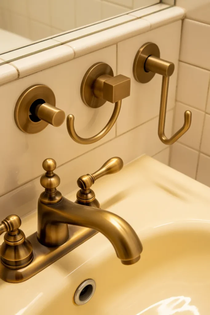 A Cohesive Hardware Finish That Ties the Entire Bathroom Together
