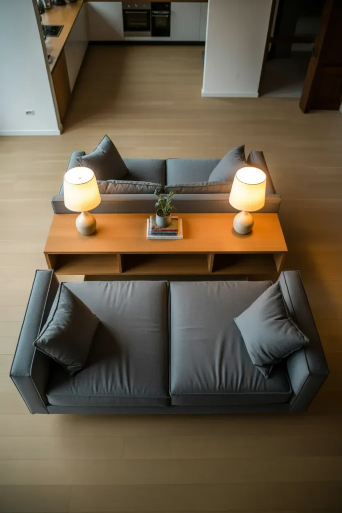 A Console Table Behind the Sofa