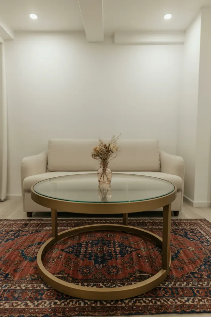 A Glass Coffee Table That