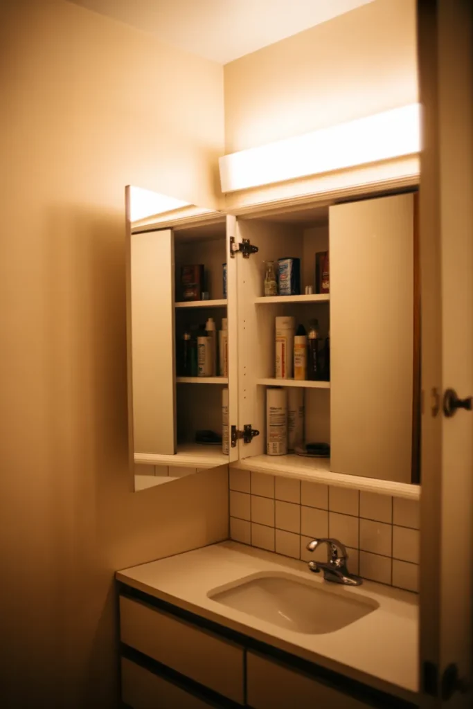 A Recessed Medicine Cabinet That Adds Storage Without Projecting Into the Room