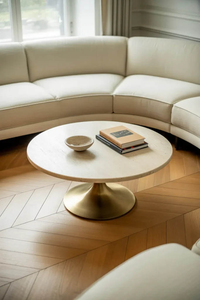 A Round Coffee Table That Solves the Traffic Flow