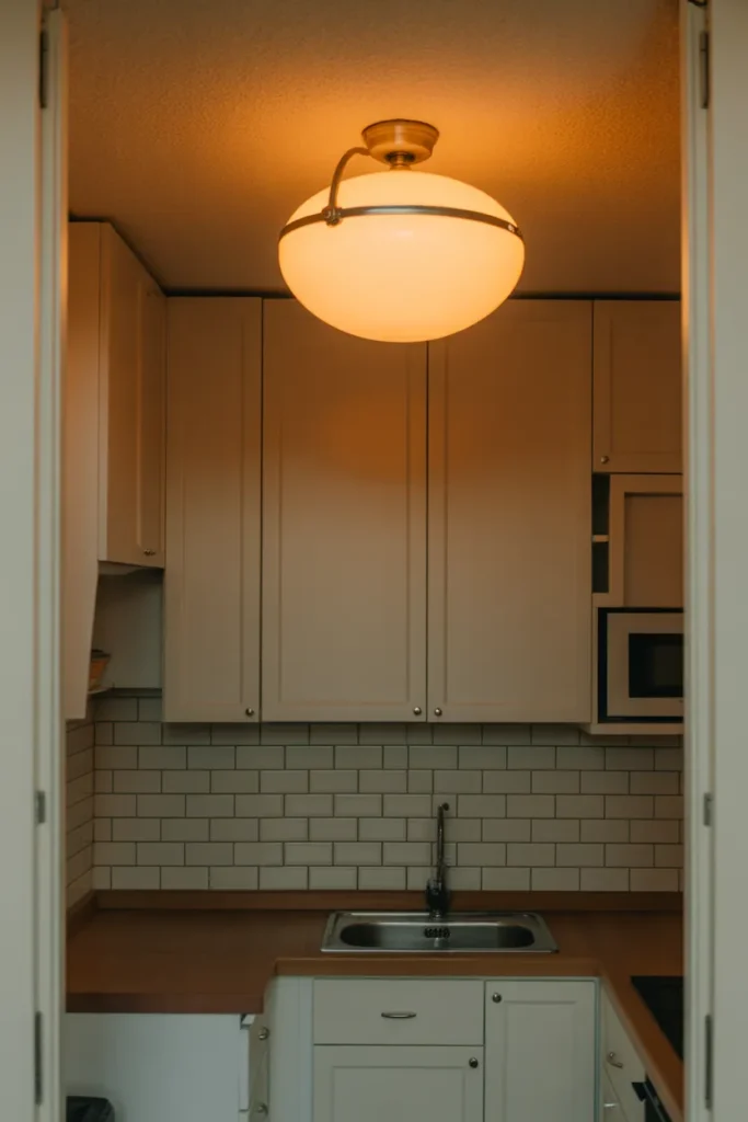 A Semi-Flush Ceiling Fixture