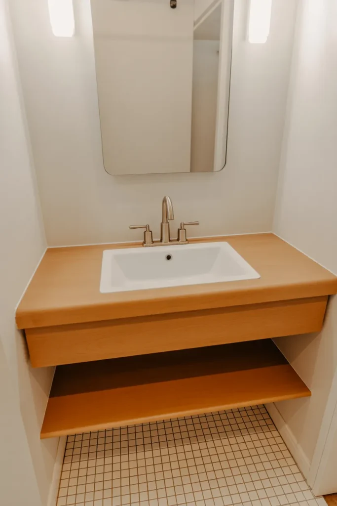A Vessel Sink or Wall-Hung Vanity That Opens Up Counter and Floor Space