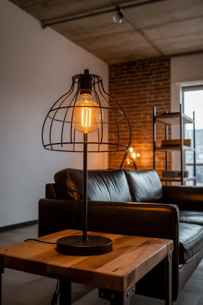 An Edison Bulb Cage Lamp That Exposes the Bulb