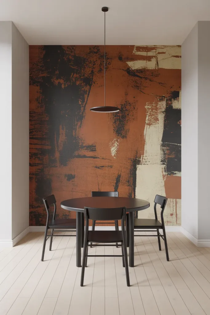 Bold Focal Point to Give a Small Dining Room a Clear Design Identity