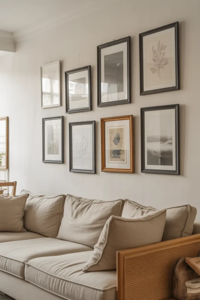 Build a Gallery Wall Using Thrifted Frames and Free Printables