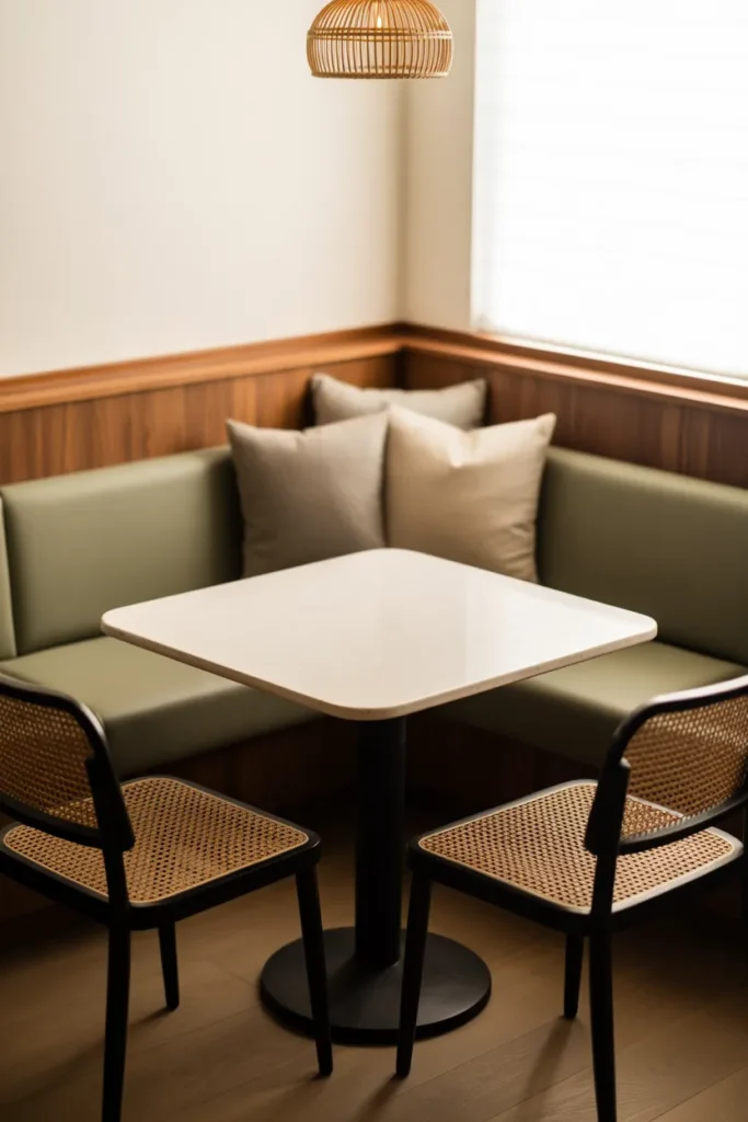 Built-In Corner Seating to Use the Most Wasted Space