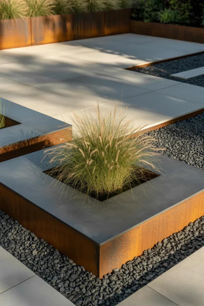 Contemporary Zen Garden With Concrete