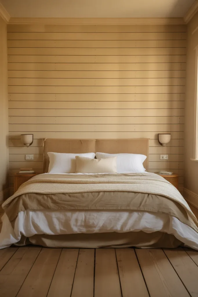 Cream Shiplap or Beadboard Walls