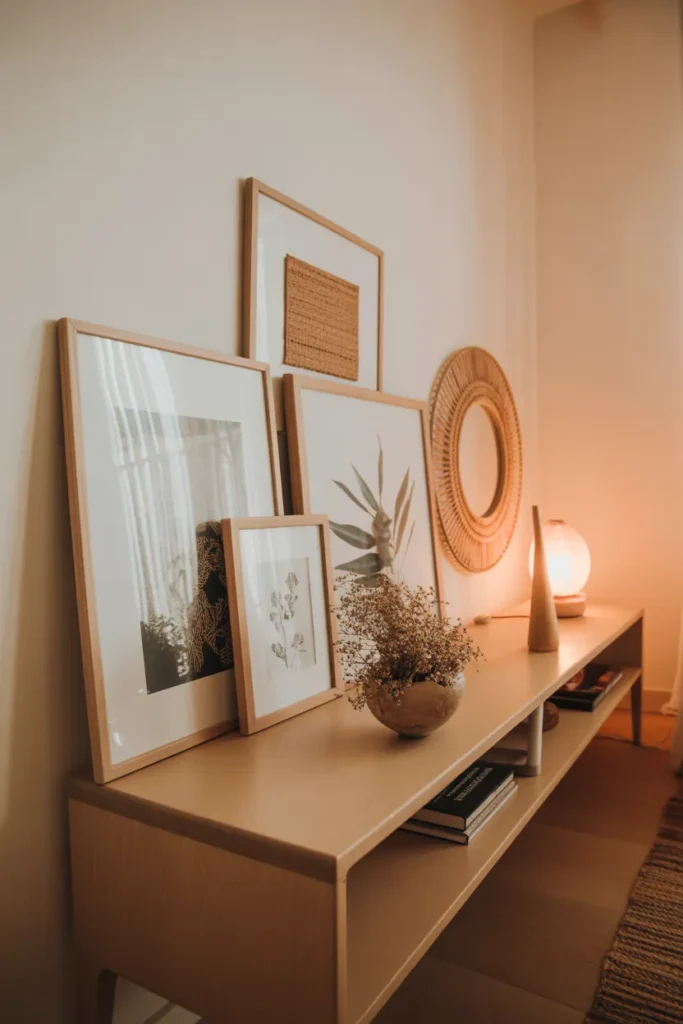 Create a Boho Gallery Wall Using Leaning Art Instead of Hanging It