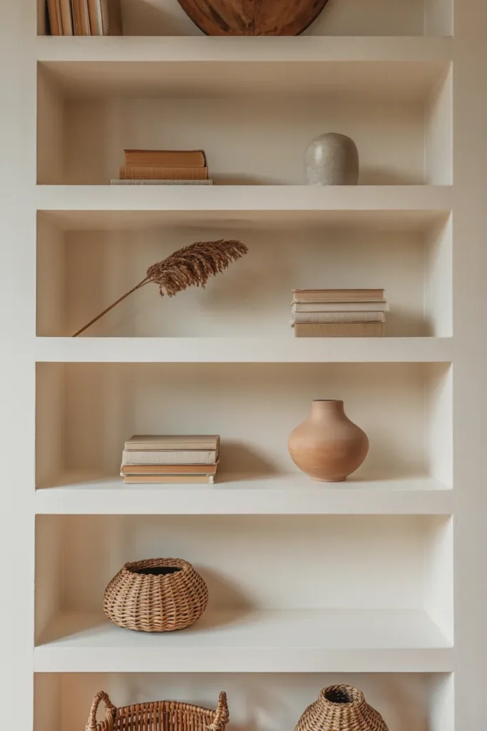 Declutter Built-In Shelves and Restyle With Summer-Appropriate Objects