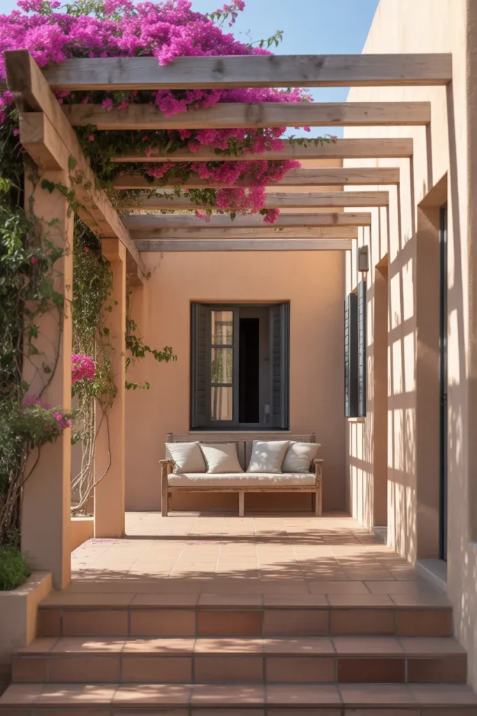 Deep-Shade Pergola With Climbing Vines