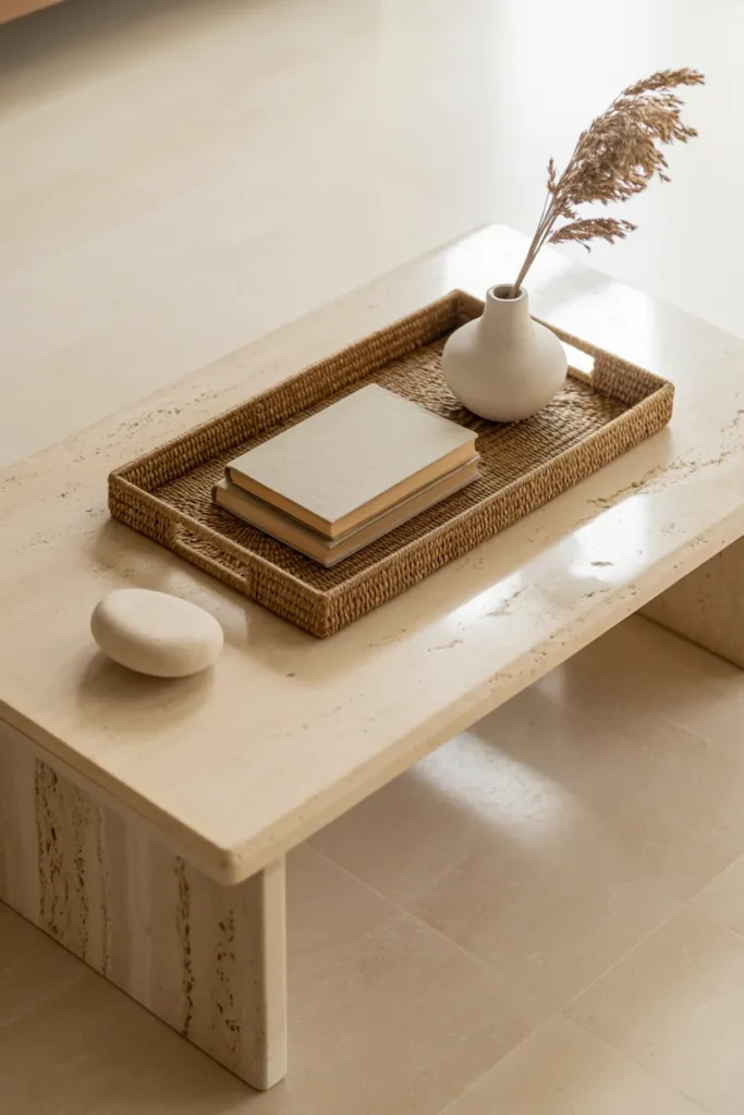 Edit the Coffee Table Styling Down to Three Intentional Objects