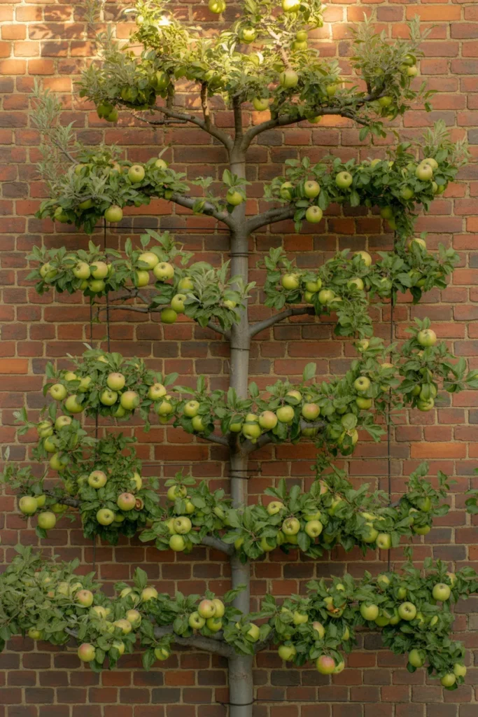 Espalier Fruit Tree on a Fence That Produces Without Taking Up Space