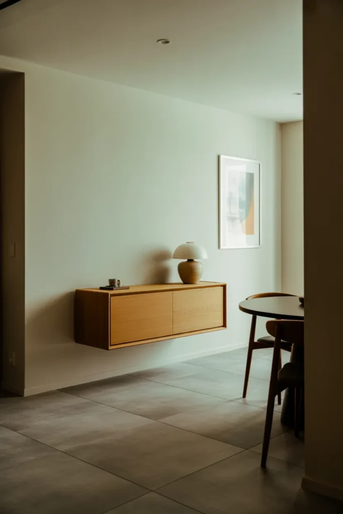 Floating Sideboard Instead of a Freestanding Buffet