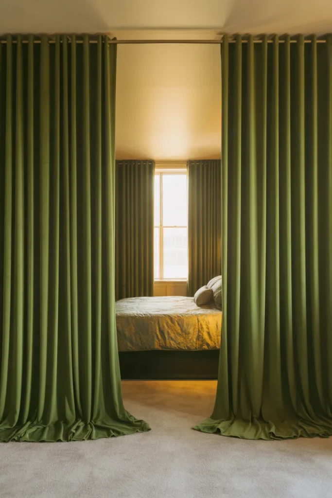 Hang Full-Length Dramatic Curtains from Ceiling to Floor on Every Window Wall