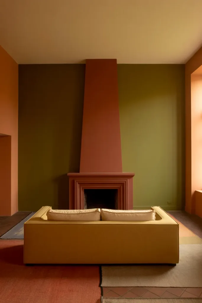 Introduce Maximalist Color Blocking with Three Wall Colors in One Room