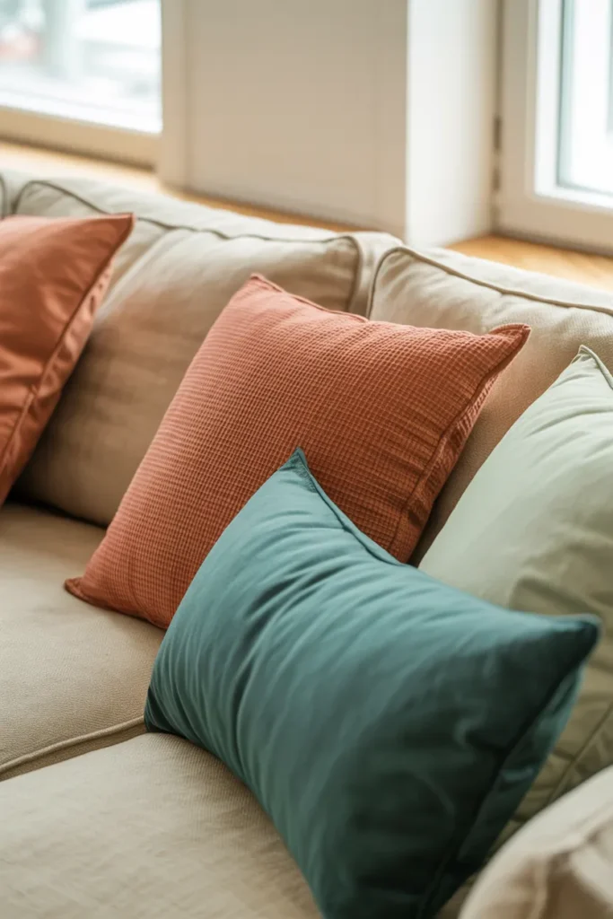 Introduce a Summer Color Palette Through Interchangeable Pillow Covers