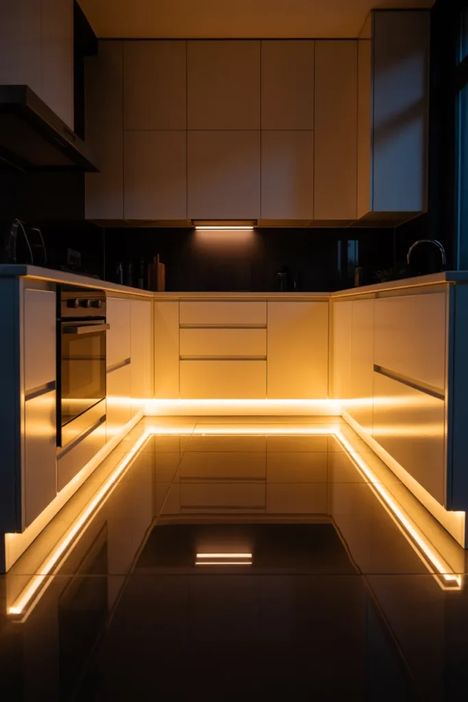 LED Toe-Kick Lighting That Creates a Floating Effect