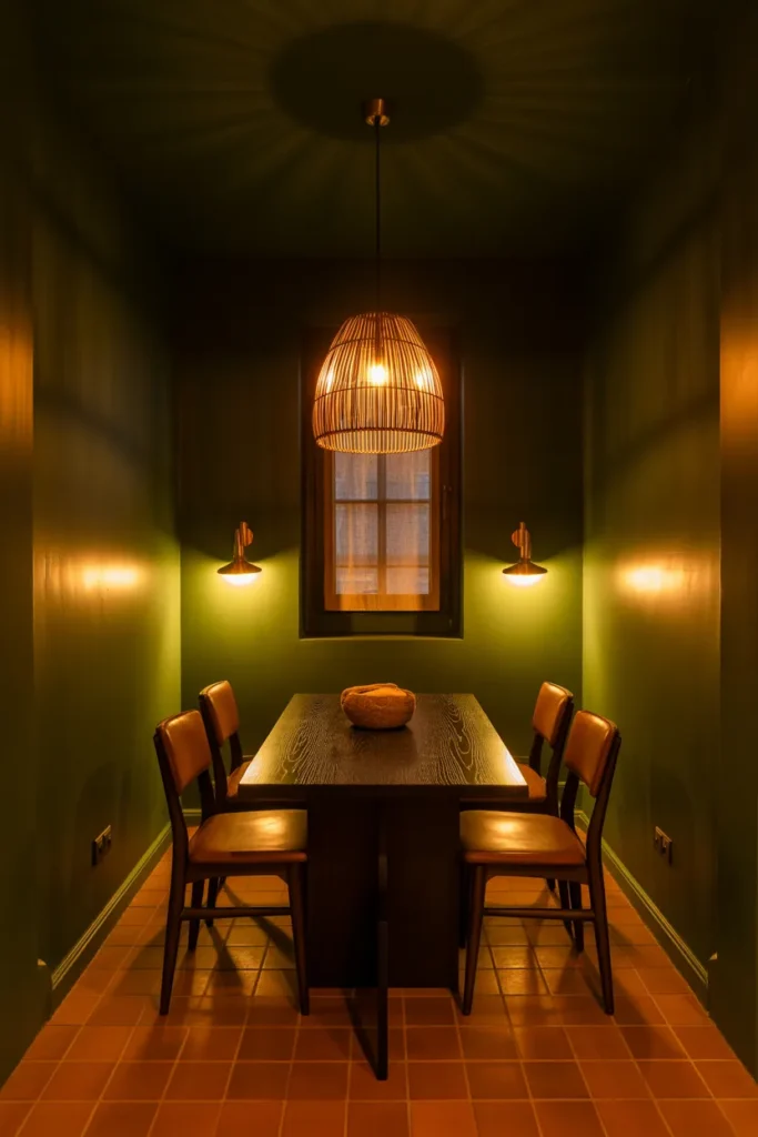 Layer Two Light Sources to Make a Small Dining Room Feel Larger After Dark