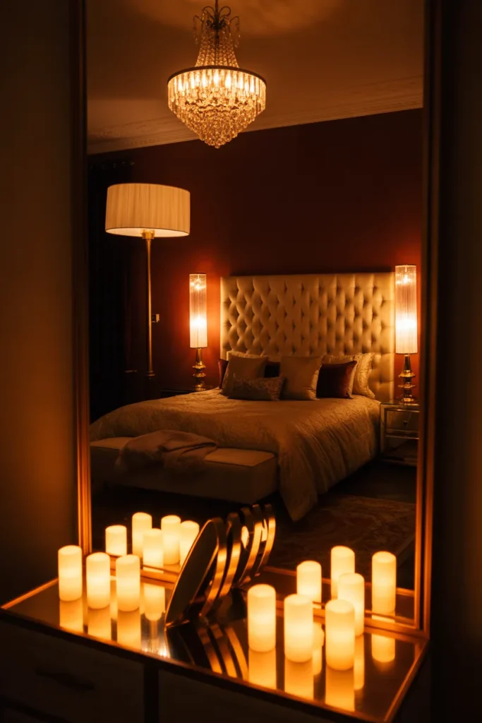 Layer Warm Lighting Across Five Sources to Create the Glam Bedroom