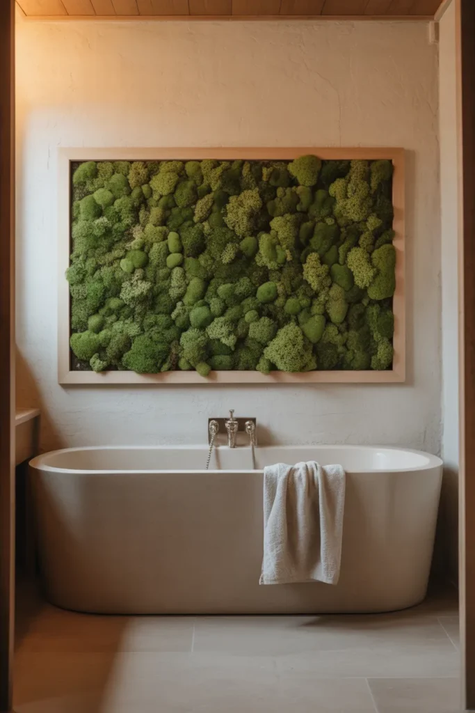 Live Moss Wall or Potted Greenery That Survives Humidity