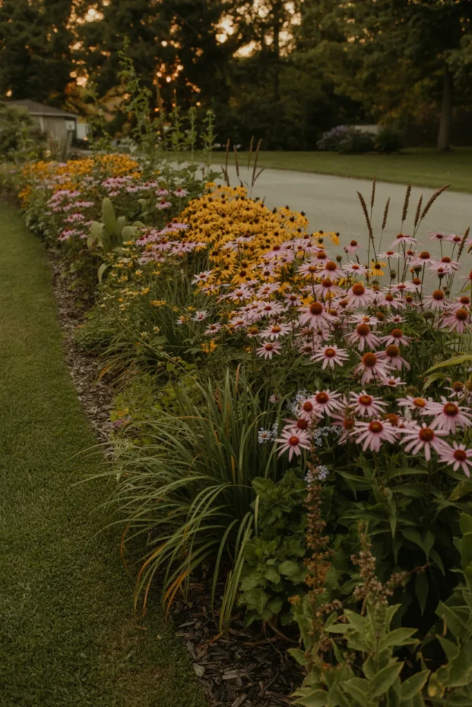 Native Plant Border That Thrives Without Fertilizer or Irrigation