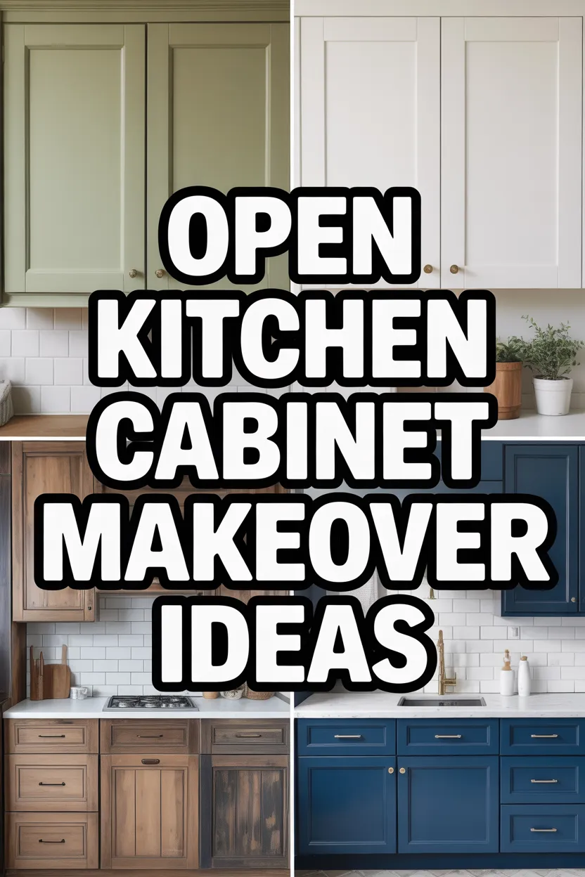 Open Kitchen Cabinet makeover