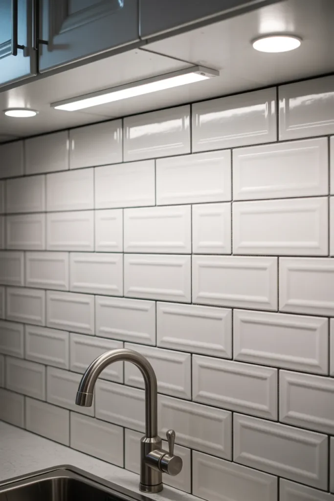 Peel-and-Stick Backsplash in the Kitchen That Requires Zero Tools