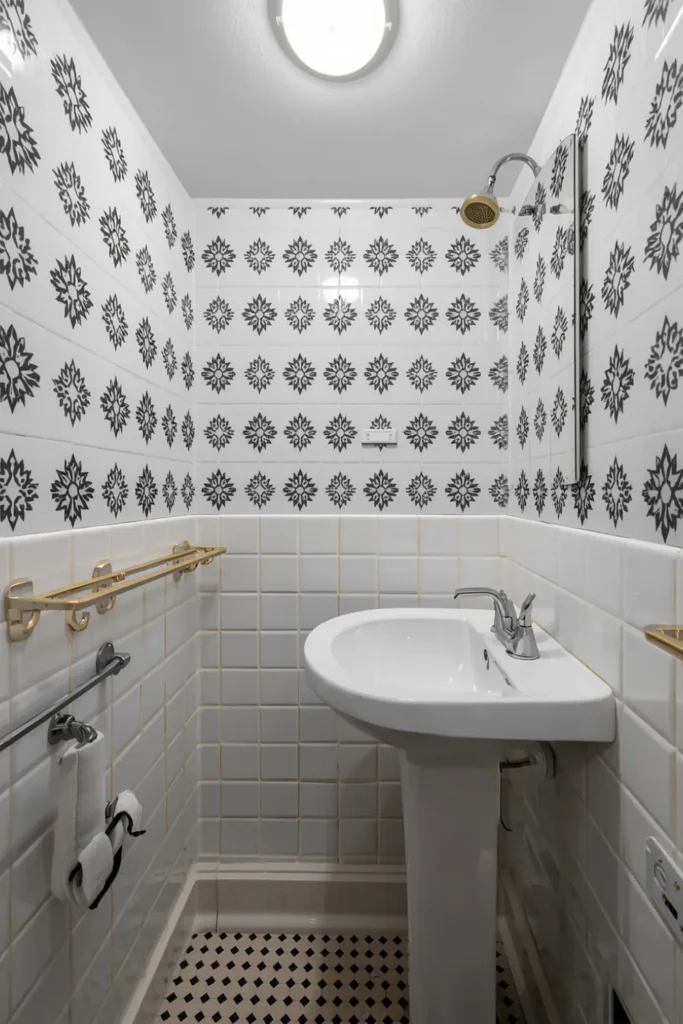 Peel-and-Stick Tile Stickers That Fix the Worst Rental Bathrooms