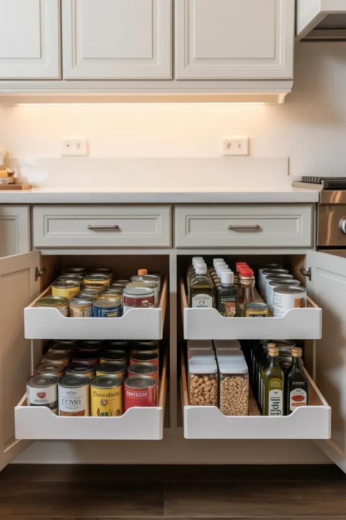 Pull-Out Pantry Shelves That Solve the Dead Zone Problem