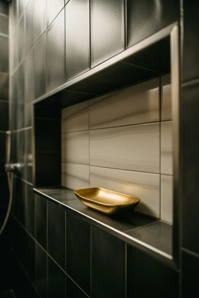 Recessed Niche Shelves in the Shower Wall