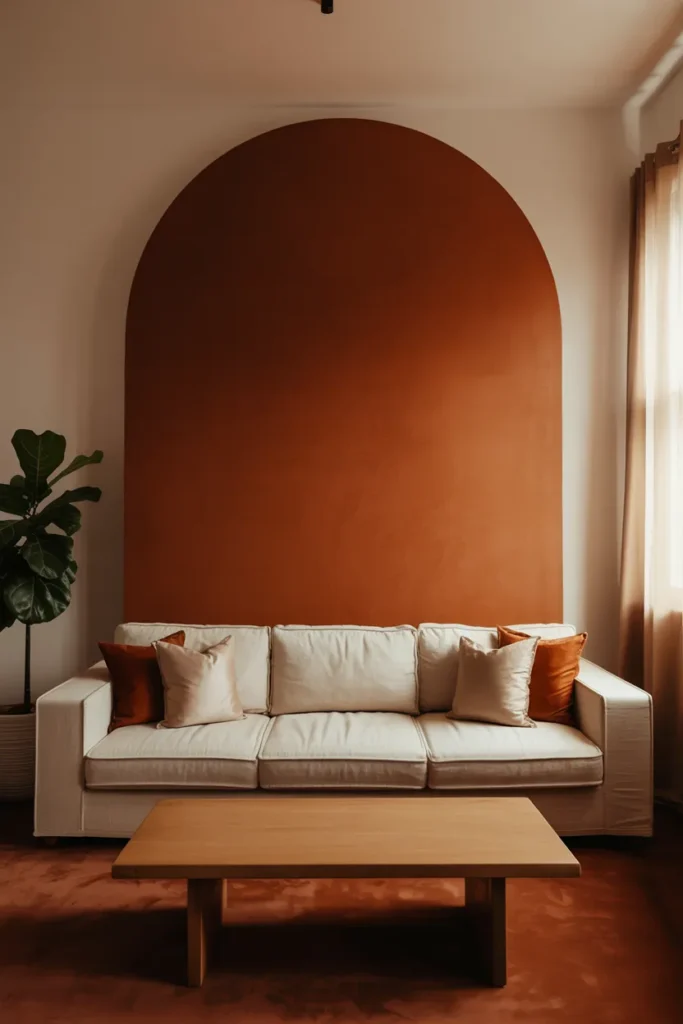 Refresh a Neutral Living Room With One Terracotta or Sage Accent Wall