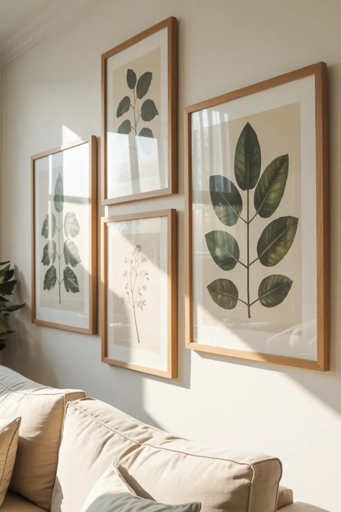 Refresh the Living Room Gallery Wall With Botanical Prints for Summer