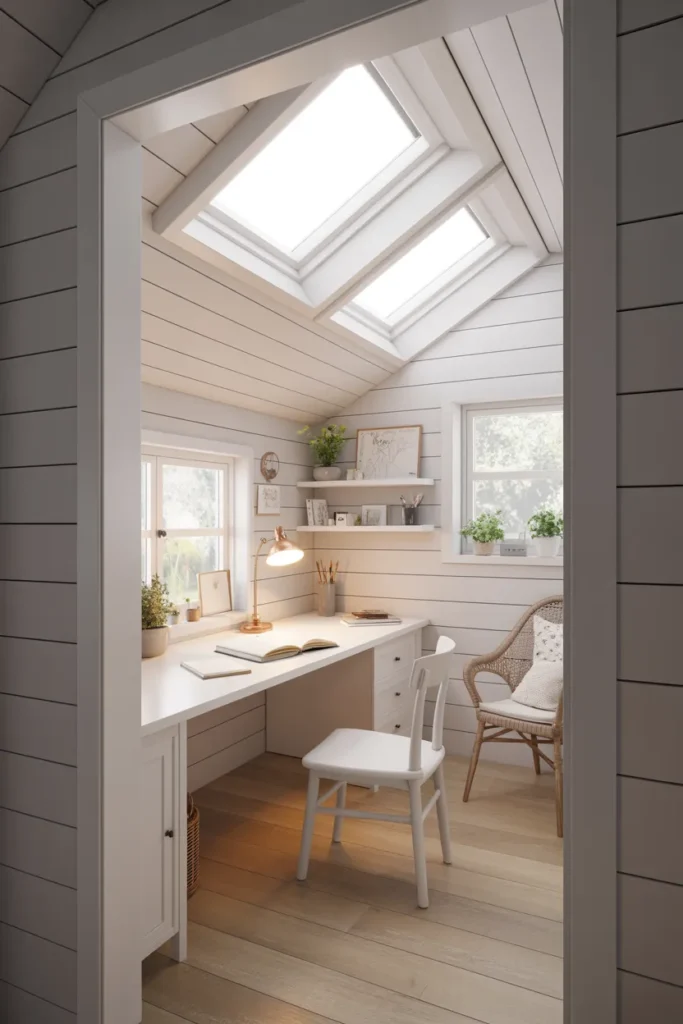 She Shed With Interior Shiplap, Skylights, and a Separate Circuit Panel