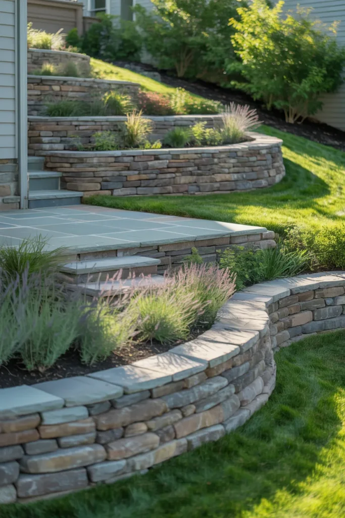 Sloped Yard Terracing That Turns a Problem Into a Feature