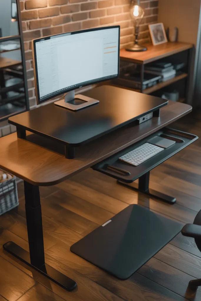 Standing Desk Converter on a Standard Desk